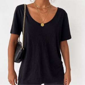 H&M Black V-Neck Women's Top